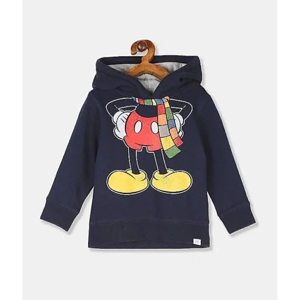 Baby Gap X Disney Mickey Mouse Pullover Hoodie Sweatshirt With Ears